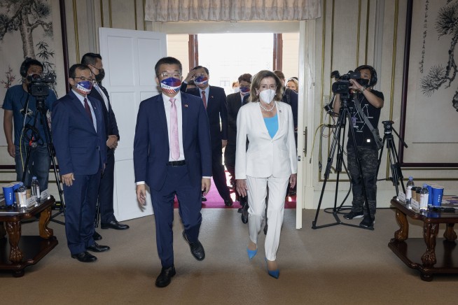 Pelosi says US will not abandon Taiwan as China protests