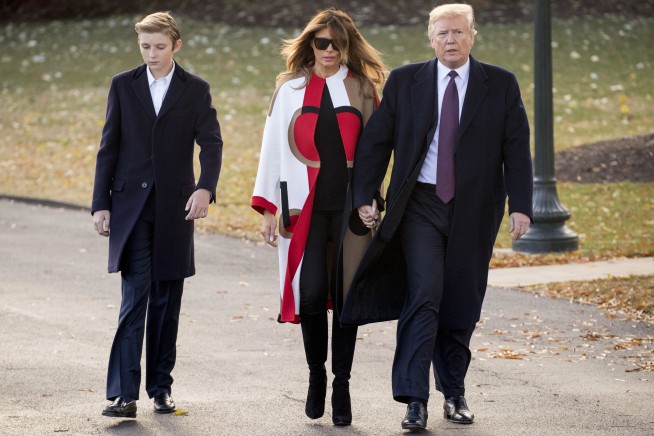 Trump says he wouldn't steer son Barron toward football