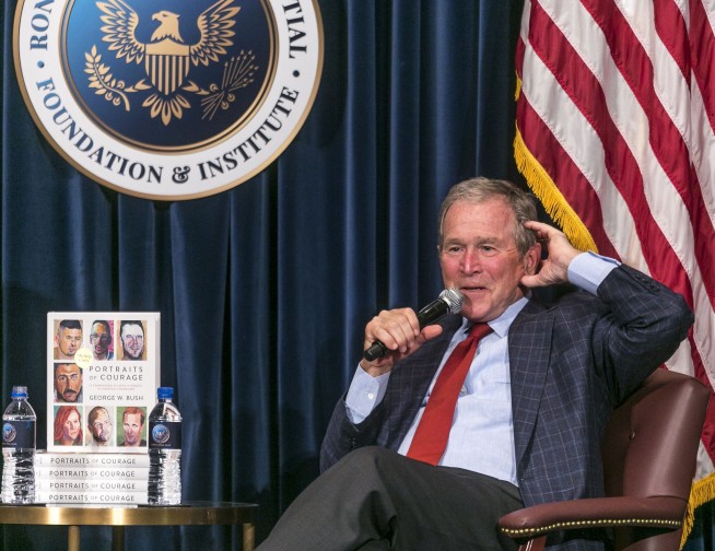 George W. Bush warns against 'isolationist tendency' in US