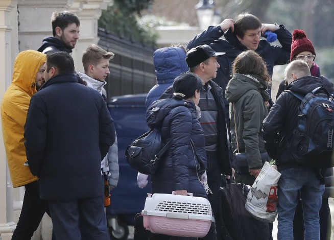 Russian diplomats head home from Britain after spy attack