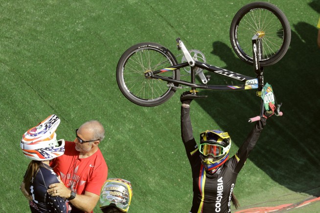 The Latest: US ends gold medal BMX drought with Fields win