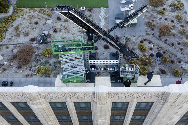 Brightly flashing 'X' sign removed from the San Francisco building that was Twitter's headquarters