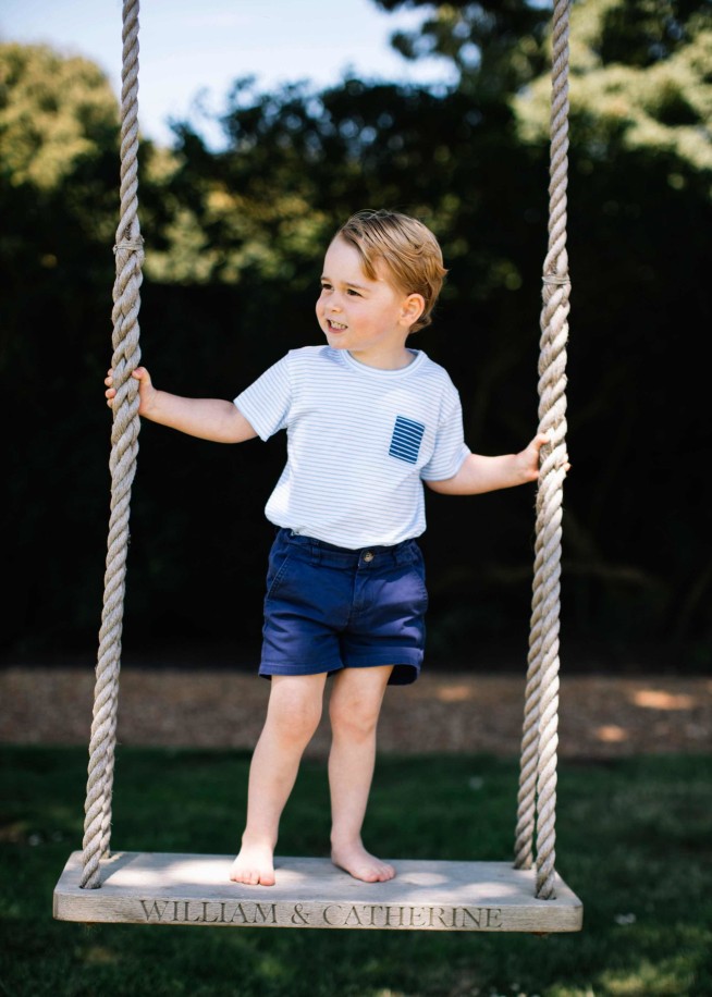 William and Kate release photos for Prince George's birthday