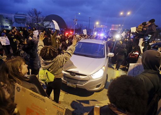 Cleveland crowd protests over boy shot by police
