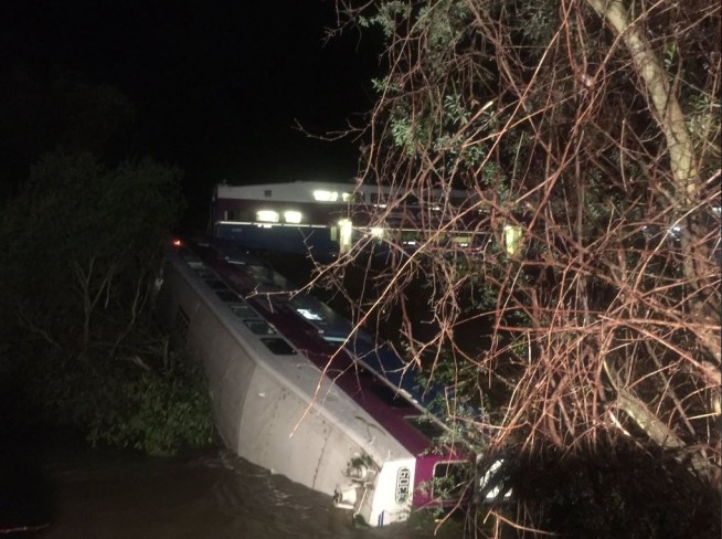 Fallen tree derails train in California; at least 14 injured