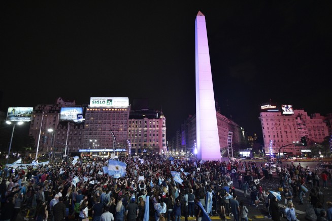 Argentina's center-left Peronists celebrate return to power
