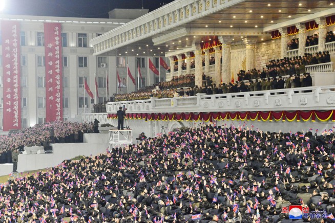 N.Korea holds huge military parade as Kim vows nuclear might