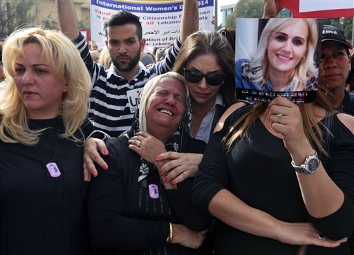 Domestic violence cases spark protests in Lebanon