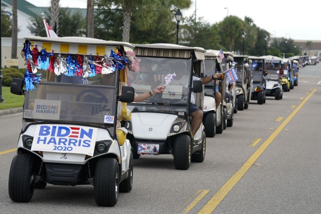 A senior warning sign for Trump: 'Go Biden' cry at Villages