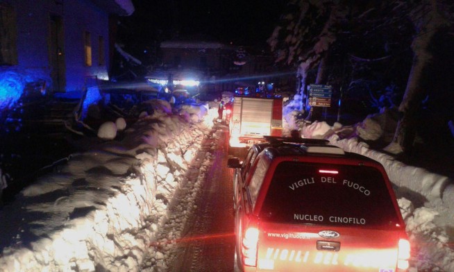 The Latest: Buried hotel one of many snow rescues in Italy