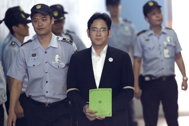South Korean court sentences Samsung heir to 5 years prison
