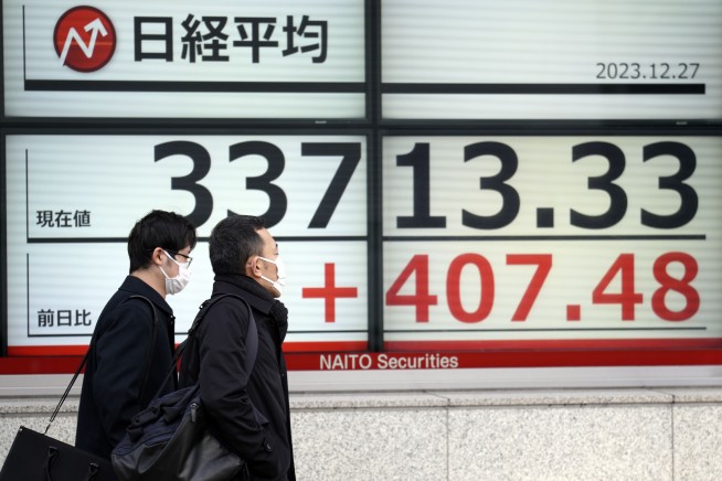 Stock market today: Asian shares climb, tracking advance on Wall Street in final week of 2023
