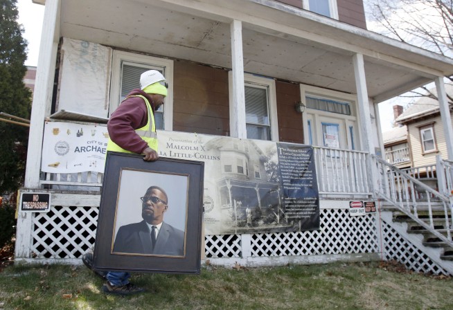 Archaeologists digging at Malcolm X's boyhood home in Boston