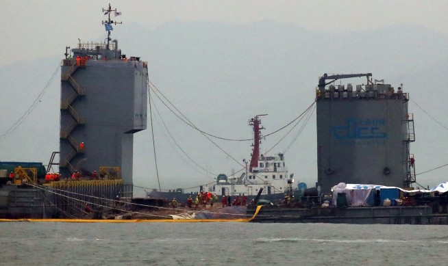 South Korean ferry that sank 3 years ago lifted from sea