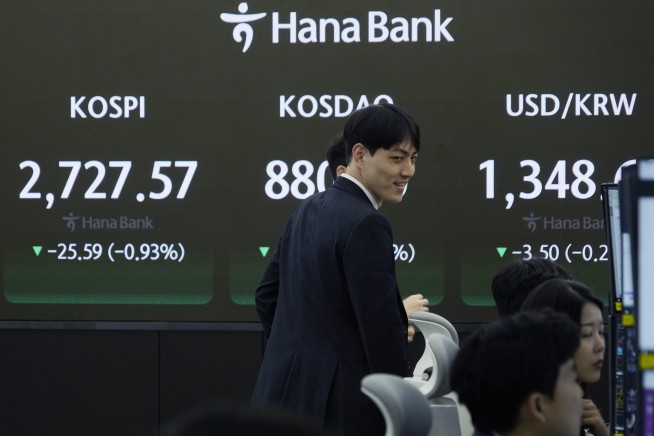 Stock market today: Asian shares drop after Wall Street sinks on rate worries