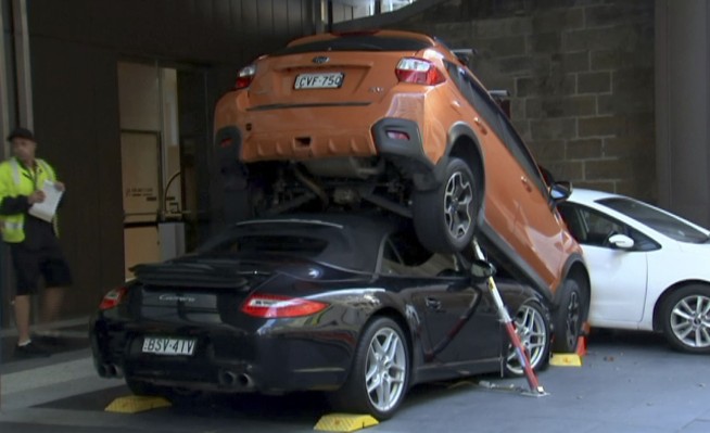 Hotel valet has lucky escape, but Porsche gets crunched