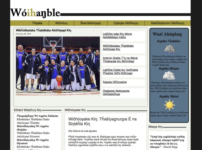 In effort to preserve language, website posts news in Lakota