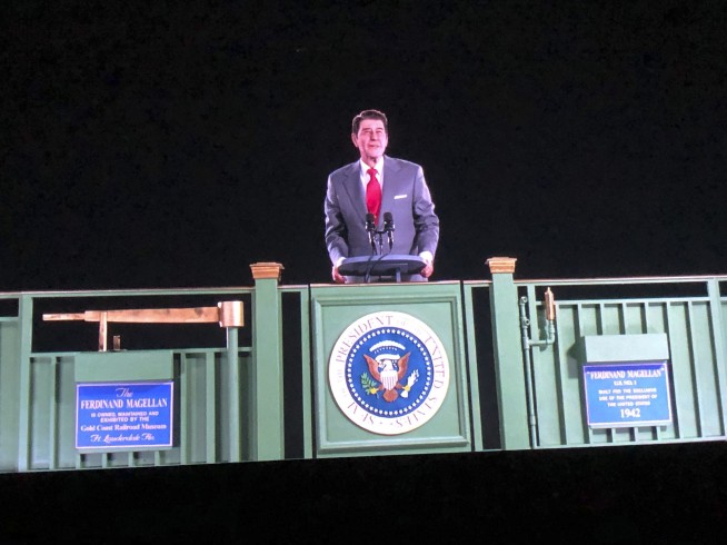 Ronald Reagan is back on the campaign trail - as a hologram