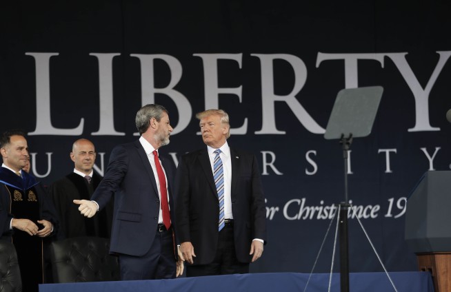 Trump urges Liberty U grads to stand up to criticism