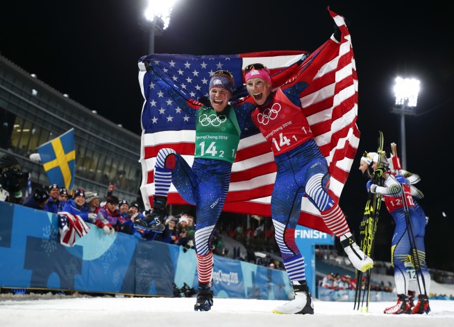 Bjoergen, American women make history at Olympics