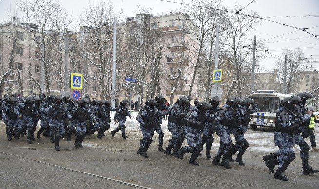 Russia arrests 3,300 during wide protests backing Navalny