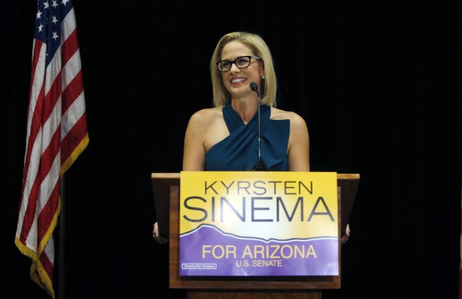Democrat Kyrsten Sinema wins Arizona US Senate seat