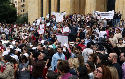 Domestic violence cases spark protests in Lebanon