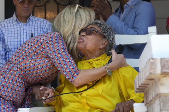 Opal Lee gets keys to her new Texas home 85 years after a racist mob drove her family from that lot