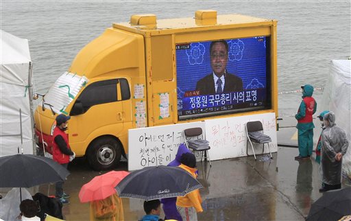 SKorean prime minister resigns over ferry sinking