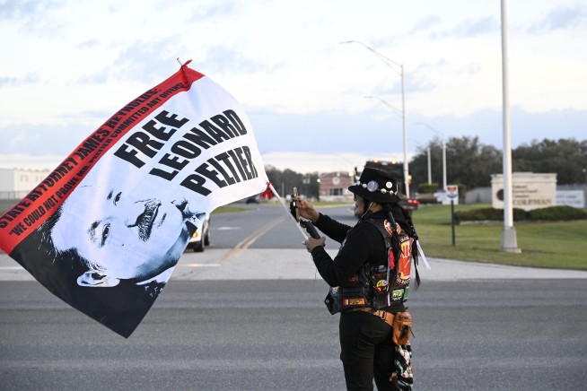 Leonard Peltier leaves prison after Biden commuted his sentence in the killing of two FBI agents