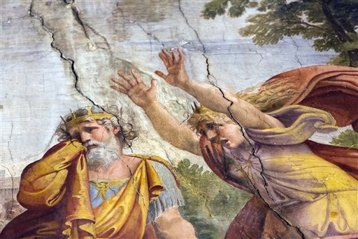 Patrons help French restore fresco in Rome palace