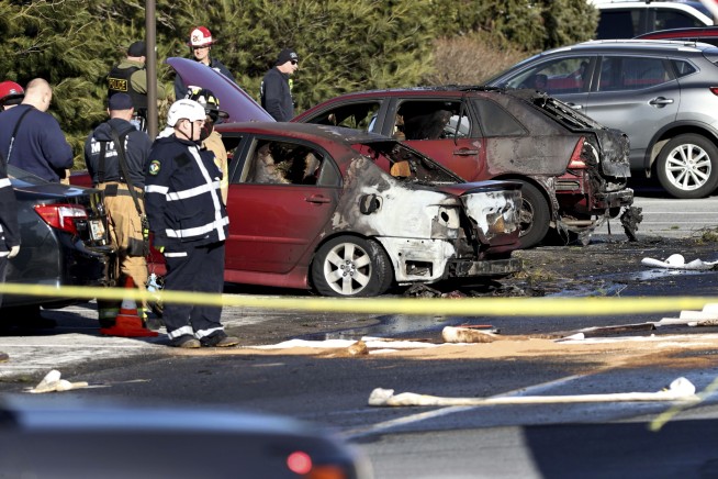 A single-engine plane crashes near a Pennsylvania airport and all 5 aboard are taken to hospitals