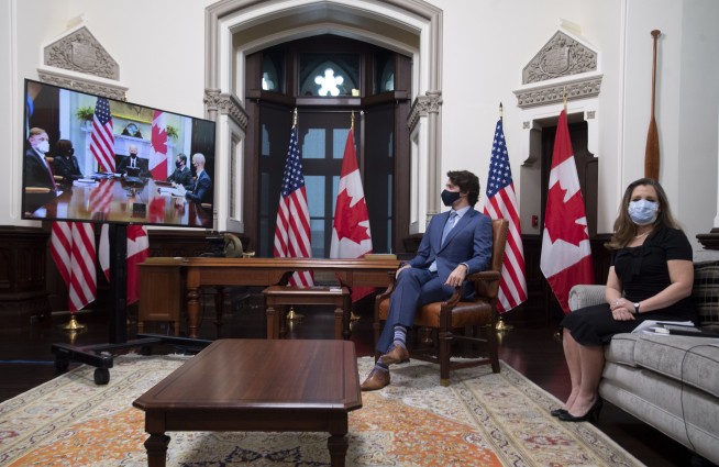 More policy, less pomp as Biden and Trudeau meet virtually