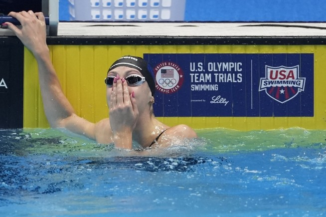 Gretchen Walsh sets a world record in the 100-meter butterfly at the U.S. Olympic trials