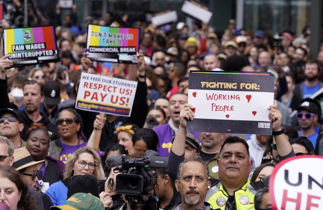 Hollywood actors guild votes to authorize strike, as writers strike continues