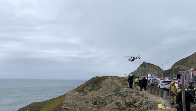 4 alive in 'miracle' after car plunges off California cliff