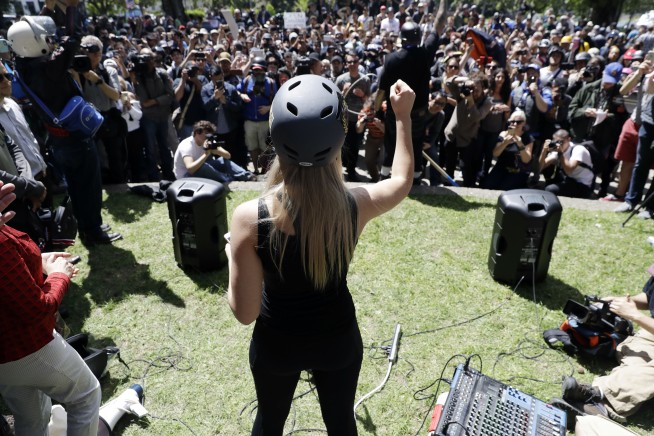 Ann Coulter a no-show at raucous but peaceful Berkeley rally