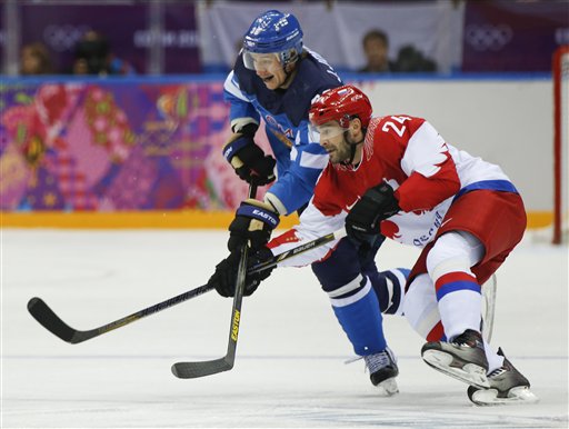 Russia knocked out of Olympic hockey by Finns, 3-1