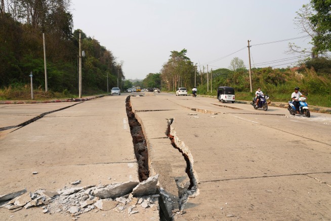 The Latest: Major earthquakes strike Myanmar and Thailand