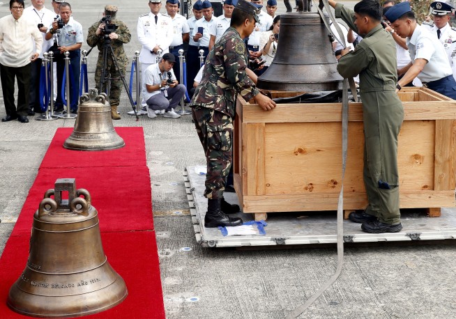 US returns 3 disputed bells taken from Philippines in 1901