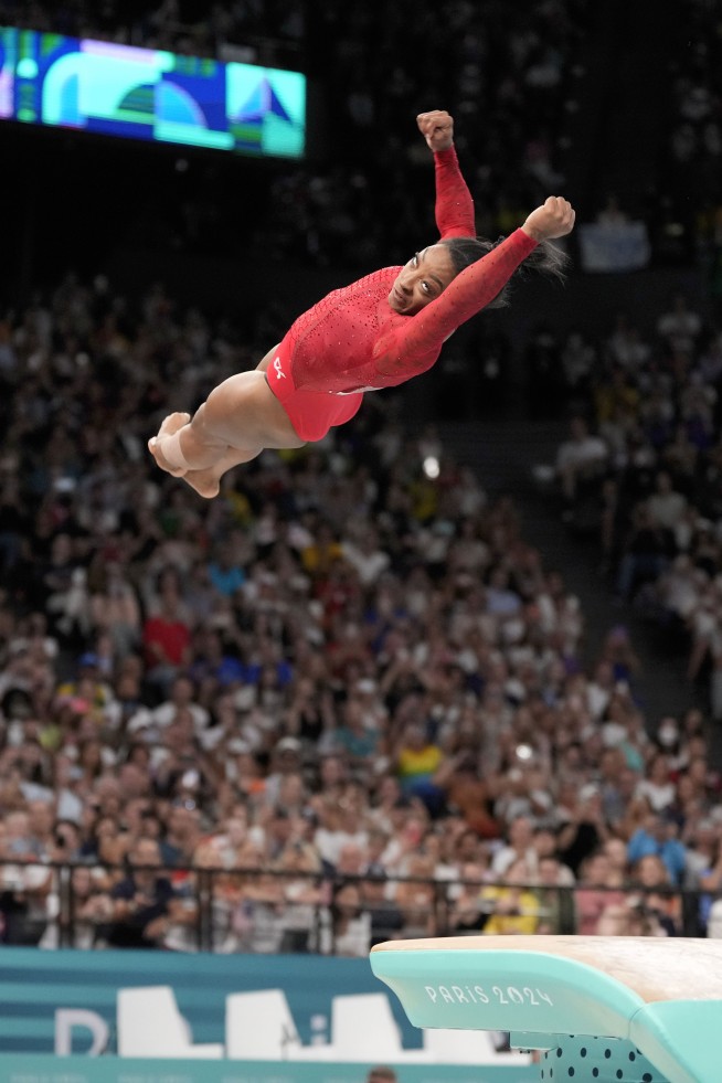Simone Biles doesn't rule out the 2028 Olympics after winning the gold in vault. 'Never say never'