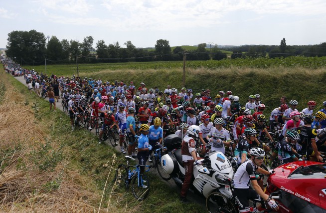 Tour de France riders sprayed with tear gas