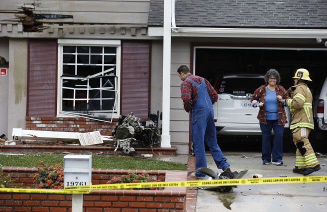 5 die, 2 hospitalized when plane parts hit California house