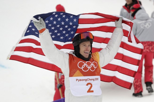 The Latest: White wins America's 100th Winter Olympics gold
