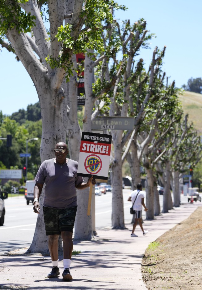 Trimmed trees outside LA studio become flashpoint for striking Hollywood writers and actors