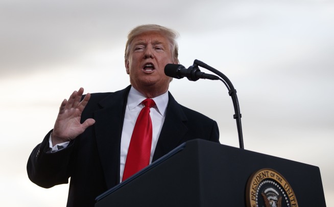 Trump says without evidence that Dems are behind 'caravan'