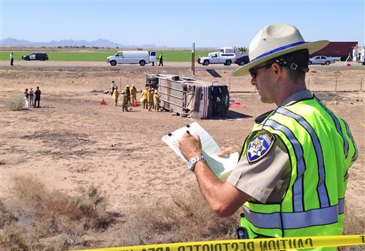 4 dead as bus strikes pipes on California highway
