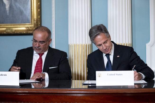 Daughters of jailed Bahrain activist say he resumes hunger strike as crown prince visits US