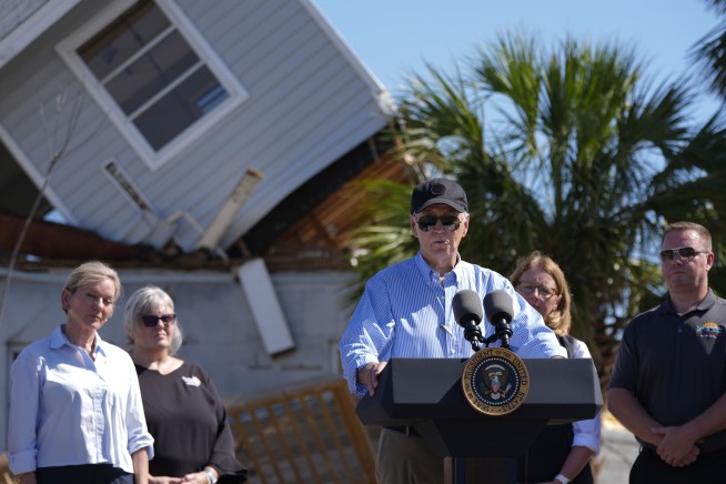 From the pulpit, Harris calls out Trump for hurricane misinformation. Biden surveys Florida's damage