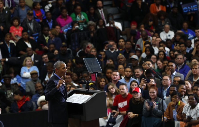 Obama rips Trump, GOP in fiery speeches for Midwest Dems